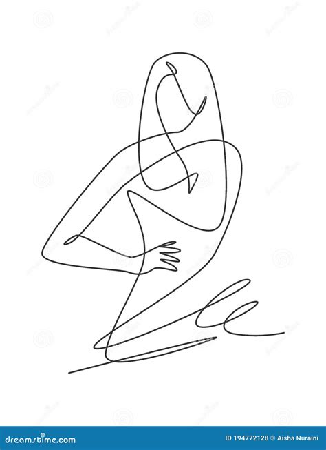 Un Dibujo De Una Sola Línea De Belleza Minimalista Abstracta Mujer Cuerpo Cara Retrato