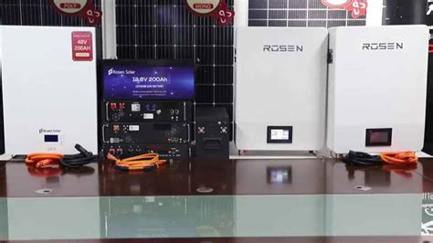 Rosen Solar Energy 5kw 10kw Lifepo4 Battery 48v 200ah Power Wall Lithium Ion Rechargeable