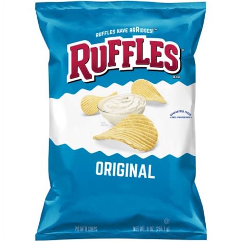 Ruffles Potato Chips Original Flavor Snacks Bag, 9 oz - Kroger