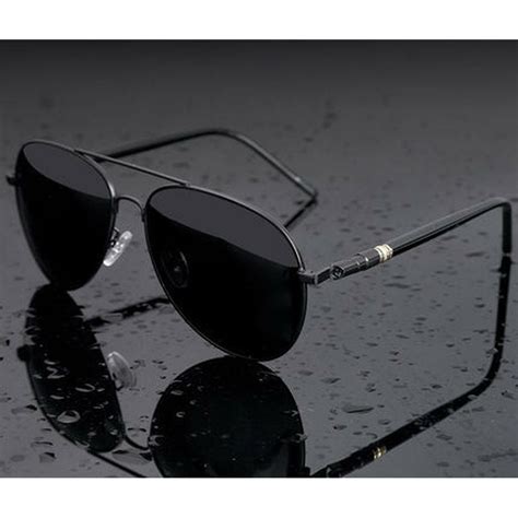 Aviation Metal Frame Oversized Spring Leg Alloy Men Polarized Sunglass