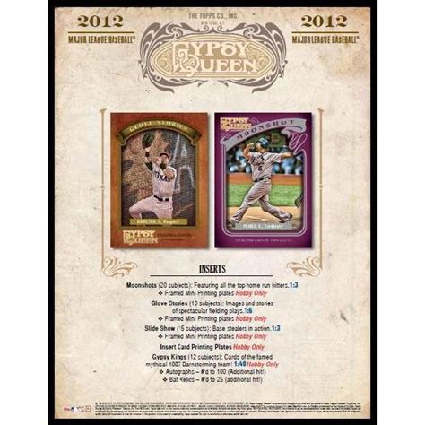 MLB 2012 TOPPS GYPSY QUEEN BASEBALL BOX送料無料 11192011013 トレカショップ二木