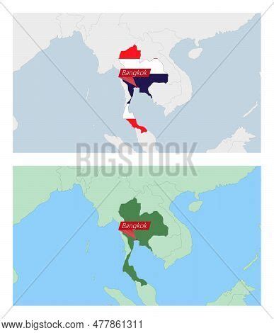 Thailand Map Pin Vector & Photo (Free Trial) | Bigstock