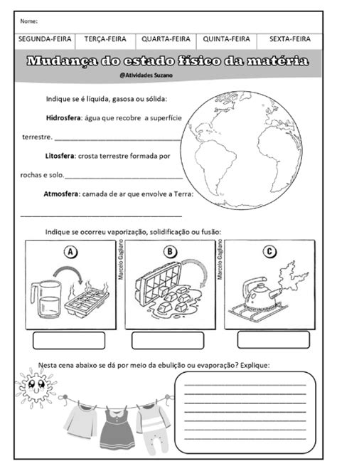 Ciência atividade dos estados da matéria Ciências