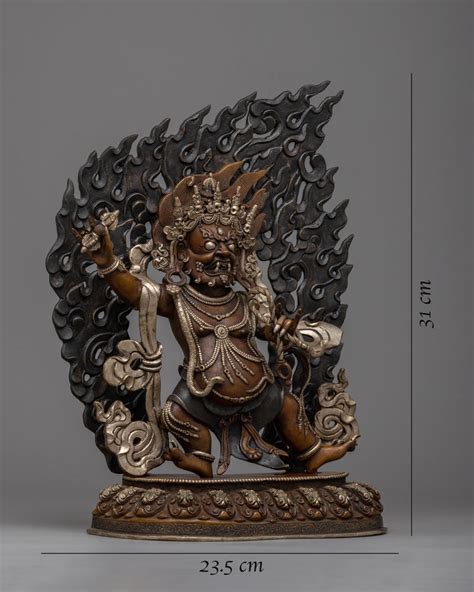 Oxidized Vajrapani Sculpture Experience Spiritual Power With Our Sta