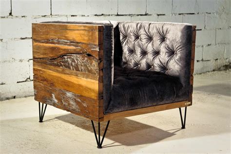 Reclaimed Wood Armchair, European Contemporary Design, Hand Made - Styylish