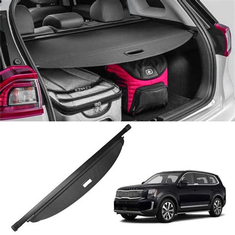 Buy Salusy Kia Telluride Cargo Cover Retractable Rear Trunk Tonneau ...