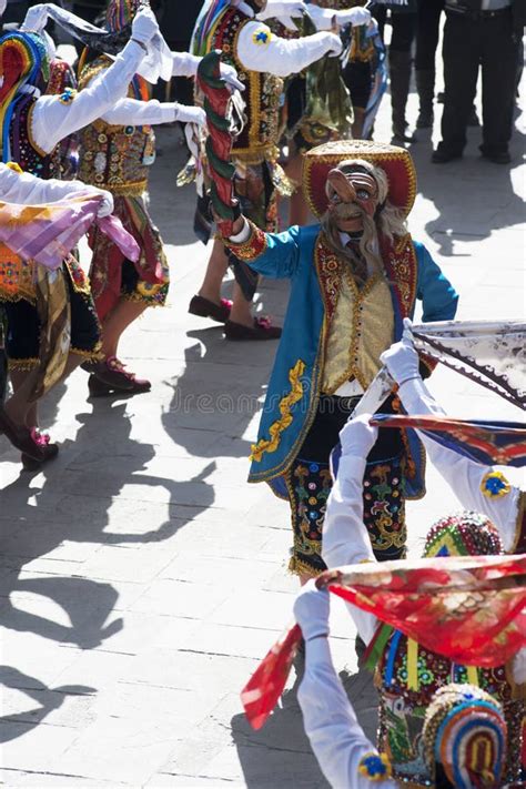 Peru Paucartambo Carnival With Masks And Gestures Traditional Clothing