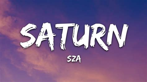 Sza Saturn Lyrics Youtube Music