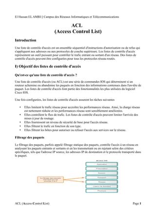 Cours ACL IPv4 Et IPv6 PDF