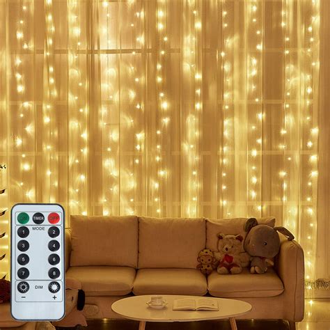 Sinamer Upgrade 300 Led Curtain String Light 656ftx98ft