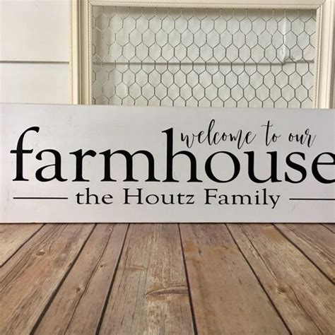 Welcome To Our Farmhouse Wood Sign Farmhouse Style Fixer Etsy