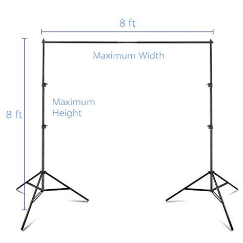 Emart Photography Backdrop Stand X Ft Adjustable Photo Background