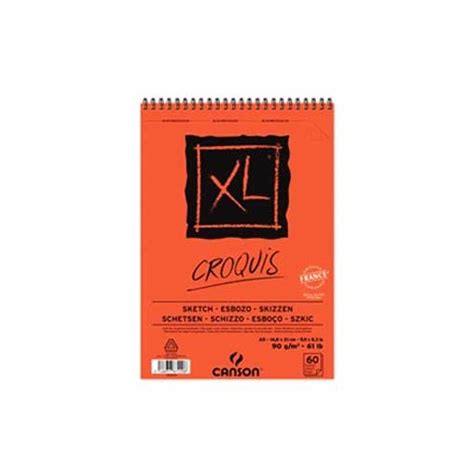 Bloco Espiralado Canson XL Croquis A5 90gr 60Fls