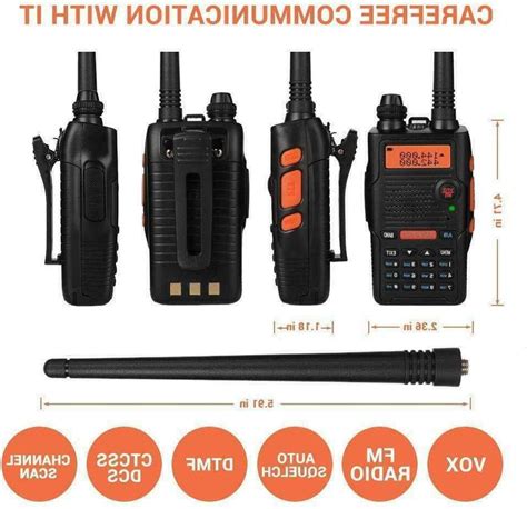 Handheld Radio Scanner Police Fire Transceiver Portable Antenn