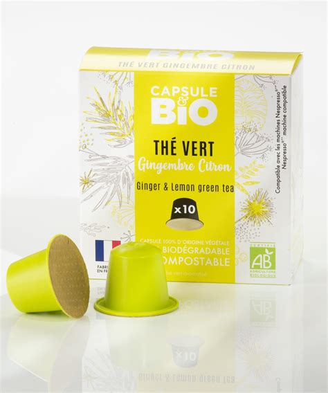 Capsule thé vert menthe bio compatible Nespresso