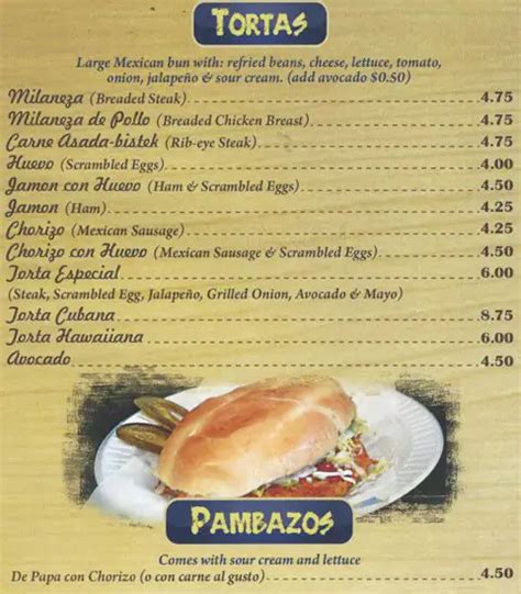 Taqueria Mexico 2000 Menu, Menu for Taqueria Mexico 2000, Addison ...