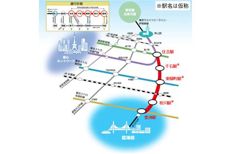 画像ギャラリー 臨海地下鉄で「つくば～羽田空港」直結 東京～有明事業計画発表 途中駅は5つ