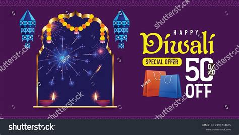 Diwali Sale Special Offer Banner Conceptillustration Stock Vector