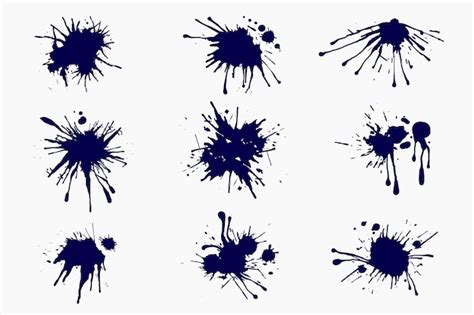 Elementos De Salpicaduras De Tinta De Dise O Plano Vector Gratis