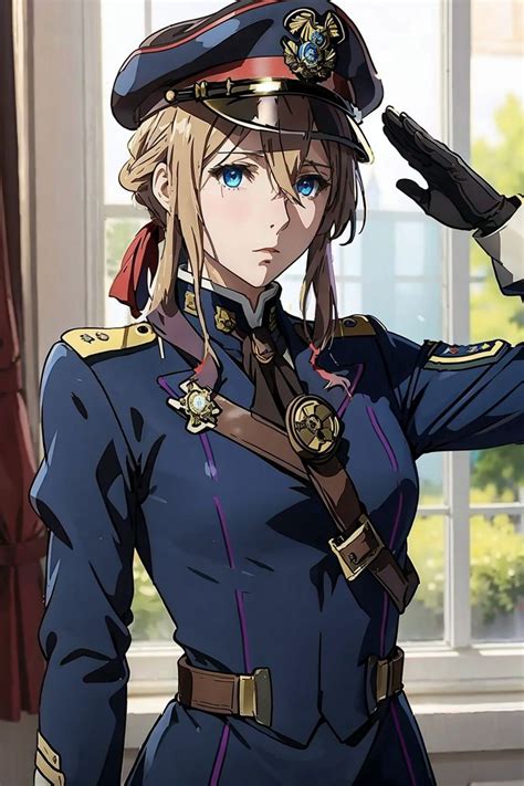 Violet Evergarden Salute En Chica Anime Personajes Dnd