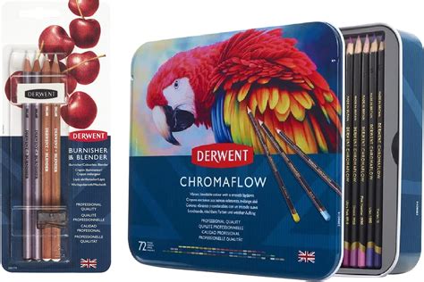 Amazon Derwent Chromaflow Colored Pencils Tin Mm Wide Core