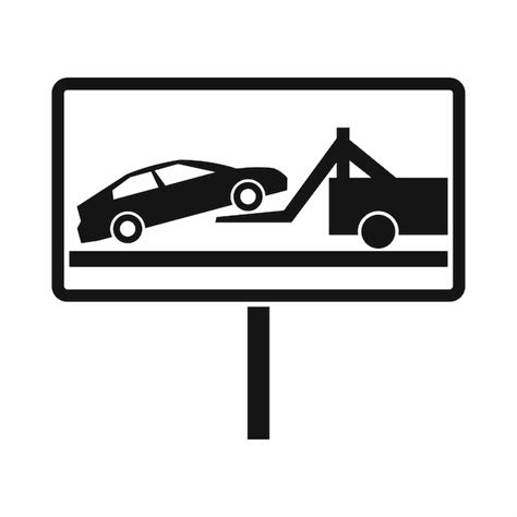 No hay icono de señal de estacionamiento en estilo simple aislado sobre