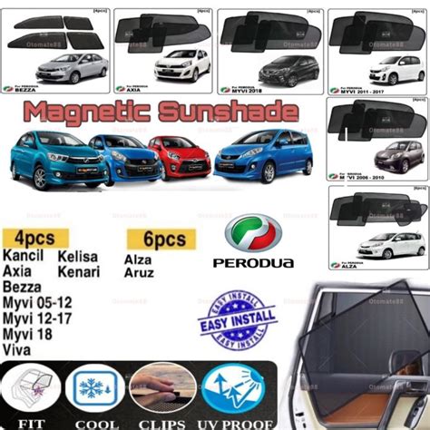 Perodua Magnetic Sunshade Axia Bezza Myvi Viva Kelisa Kenari Kancil