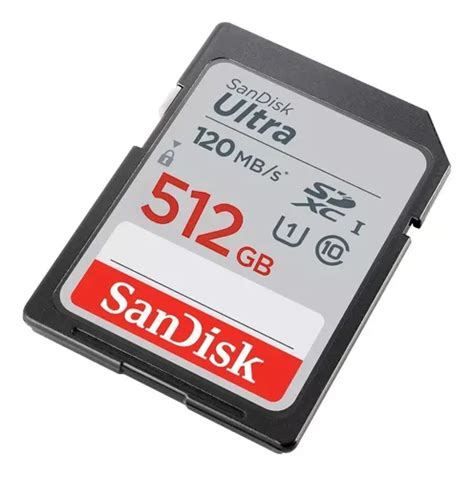 Cartão De Memória Sdxc Sandisk 512gb Ultra 120mbs C10 Parcelamento