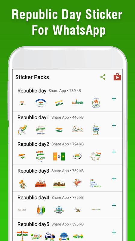 Android İndirme Için Republic Day Sticker Wastickerapps Apk