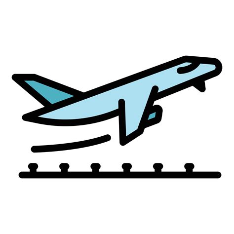 Departure Plane Icon Color Outline Vector 19191247 Vector Art At Vecteezy