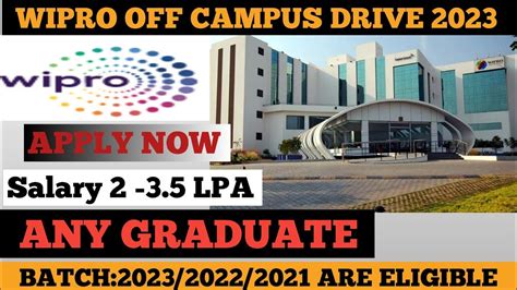 Wipro Off Campus Drive 2023 Wipro Hiring For Fresher Wipro Recruitment 2023 Wipro Job For