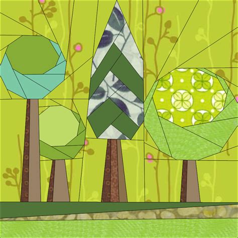 Trees 2 Via Craftsy Paper Pieced Quilt Patterns Paper Piecing Quilts English Paper Piecing