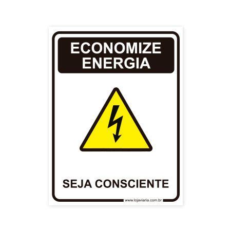 Placa Economize Energia Loja Viária Produtos para sinalização viária