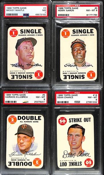 Lot Detail Psa Graded Topps Game Baseball Cards Inc Psa