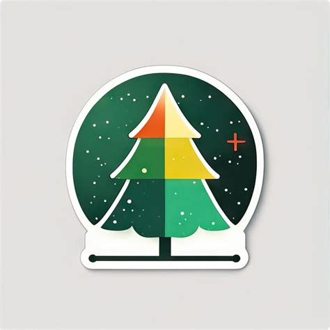 Premium AI Image Christmas Tree Sticker