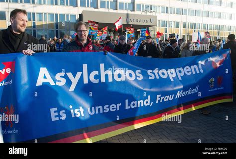 Neubrandenburg Germany Th Jan Several Hundred Supporters Of