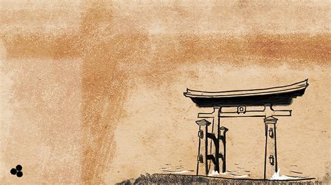 HD Wallpaper Japanese Themed Art Shinto Japanese Style Torii Built