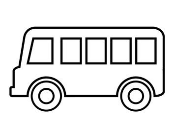 Fun Bus Clipart Outline