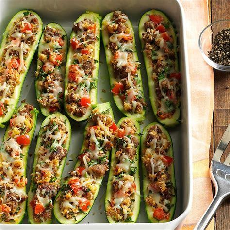 Sausage Stuffed Zucchini Mi Recipes