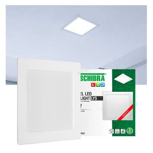 Painel Led Taschibra Lys W Quadrado Embutir Luz Fria K Leroy