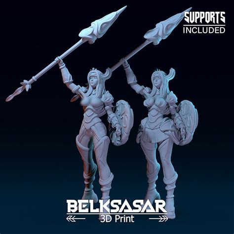 Paladin Guardian Girl Normal And Nude D Model D Printable CGTrader