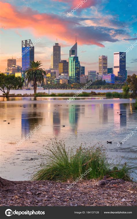 Perth Cityscape Image Perth Skyline Australia Sunset — Stock Photo © rudi1976 #184137128