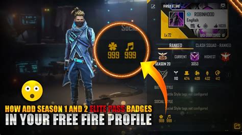 How To Add Season 1 And Season 2 Elite Pass Badges In Free Fire Profile