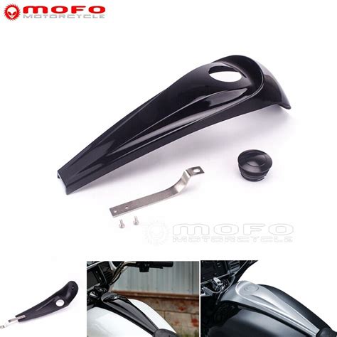 Black Smooth Dash Fuel Console Gas Tank Cap Cover Fit For Harley