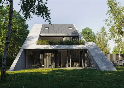 Triangular Twin House Concept By Artur Adamczyk Daily Design