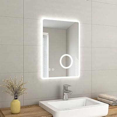 Emke Backlit Illuminated Bluetooth Bathroom Mirror With Shaver Socket