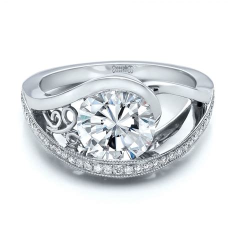 Custom Diamond Engagement Ring #100551 - Seattle Bellevue | Joseph Jewelry