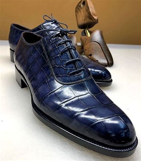 Handcrafted Alligator Business Dress Shoes Formal Brogue Alligator ...