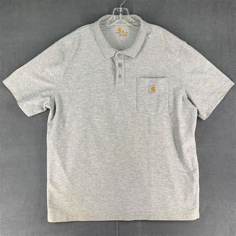 Carhartt Carharrt Polo Shirt Adult Extra Large Gray Original Fit