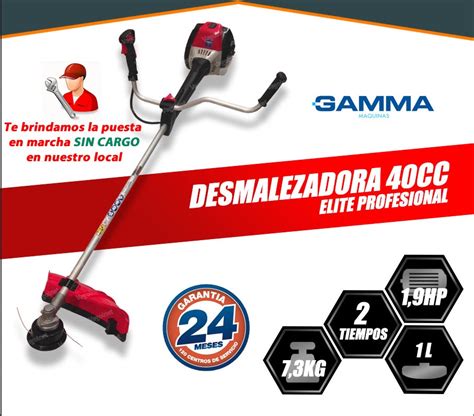 Desmalezadora Motoguadaña 40cc Super Combo Full Elite Gamma Vagolnet